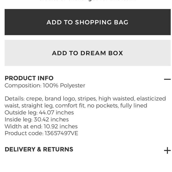 Guess casual striped pants size small - Picture 5 of 7